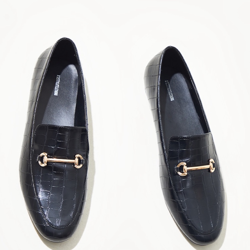 PLT Black Loafer Flats